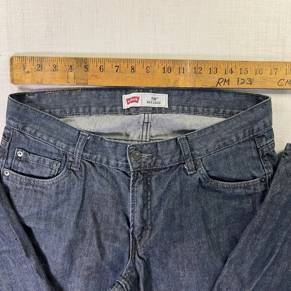 Levi's Boy Baggy 550 Jeans Husky 14 Wide Leg Skater Baggy Dark Relaxed Fit Denim